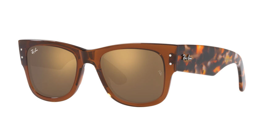 Mega Wayfarer RB0840S – Transparent Brown / Light Brown Mirror Gold