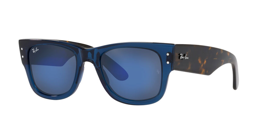 Mega Wayfarer RB0840S – Transparent Dark Blue / Grey Mirror Blue
