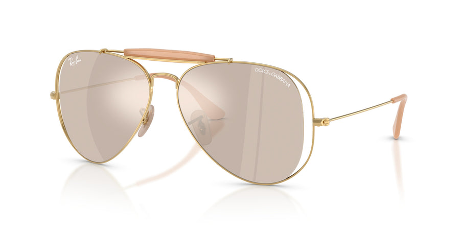Metal Unisex Sunglass RB3029M – Gold / Clear Mirror White Gold