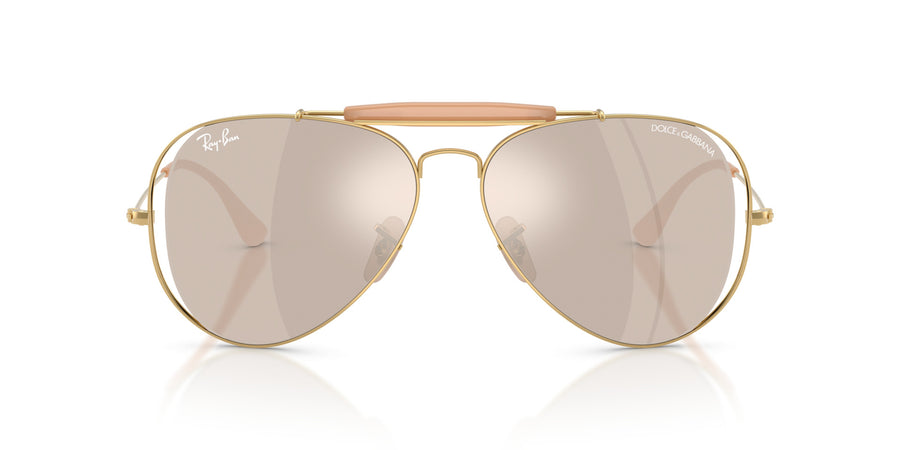 Metal Unisex Sunglass RB3029M – Gold / Clear Mirror White Gold