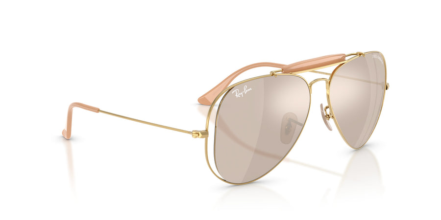 Metal Unisex Sunglass RB3029M – Gold / Clear Mirror White Gold