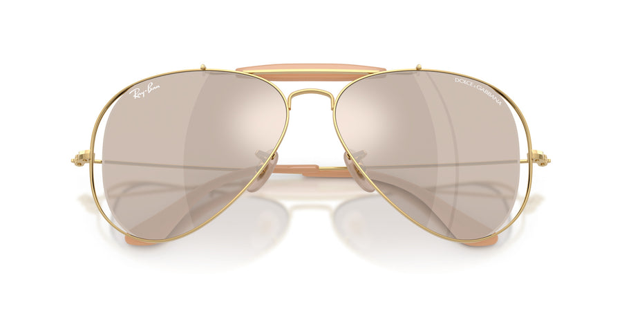 Metal Unisex Sunglass RB3029M – Gold / Clear Mirror White Gold