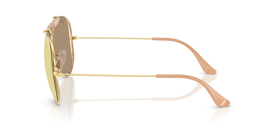 Metal Unisex Sunglass RB3029M – Gold / Dark Brown Mirror Rose Gold