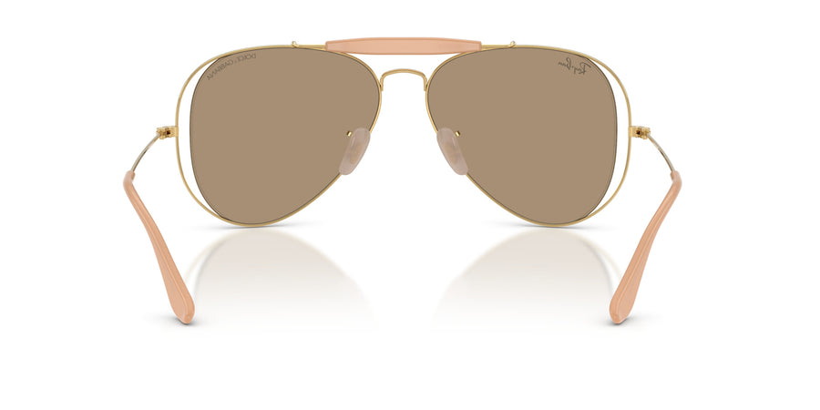 Metal Unisex Sunglass RB3029M – Gold / Dark Brown Mirror Rose Gold