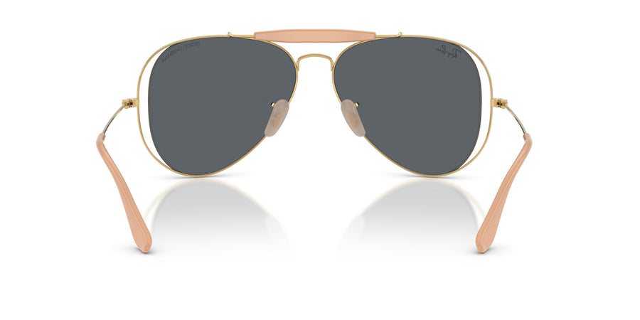 Metal Unisex Sunglass RB3029M – Gold / Dark Blue Mirror Blue