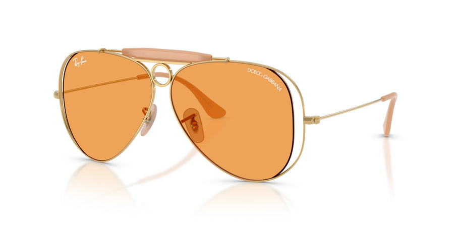 Metal Unisex Sunglass RB3138M – Gold / Orange