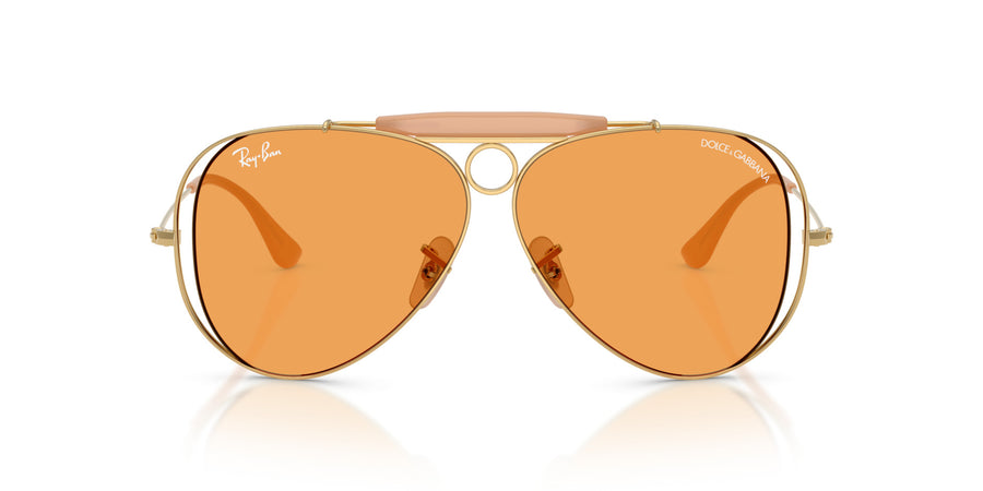 Metal Unisex Sunglass RB3138M – Gold / Orange