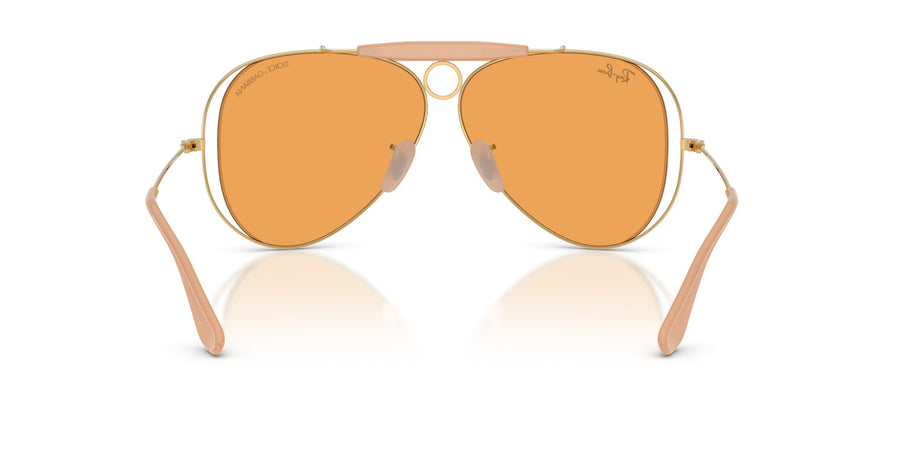 Metal Unisex Sunglass RB3138M – Gold / Orange