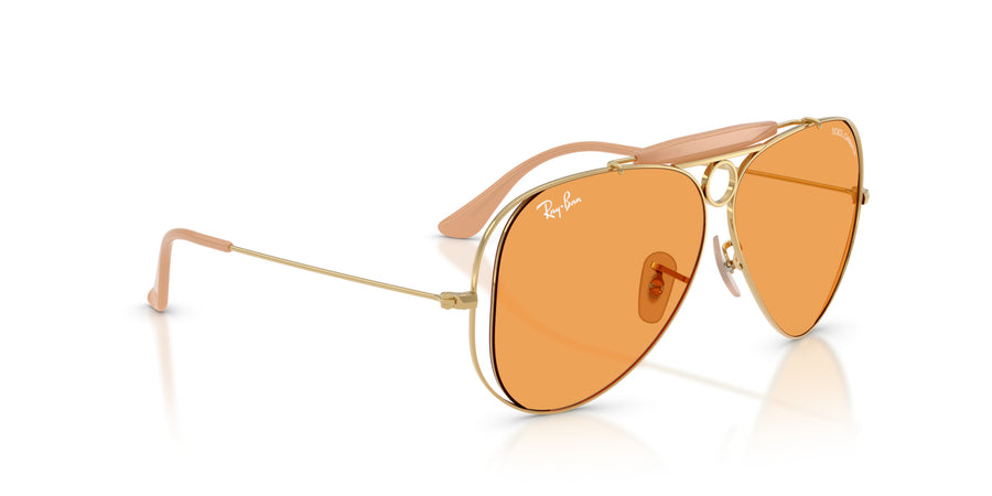 Metal Unisex Sunglass RB3138M – Gold / Orange