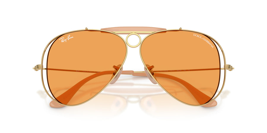 Metal Unisex Sunglass RB3138M – Gold / Orange