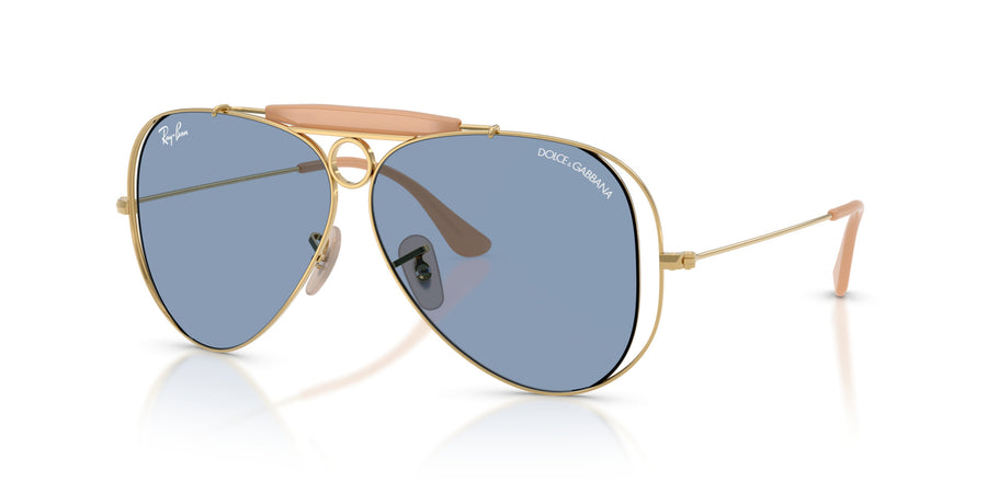 Metal Unisex Sunglass RB3138M – Gold / Light Blue