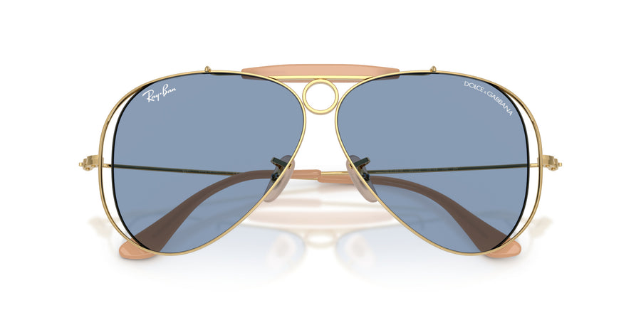 Metal Unisex Sunglass RB3138M – Gold / Light Blue