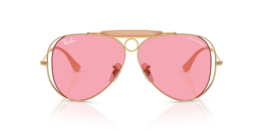 Metal Unisex Sunglass RB3138M – Gold / Pink