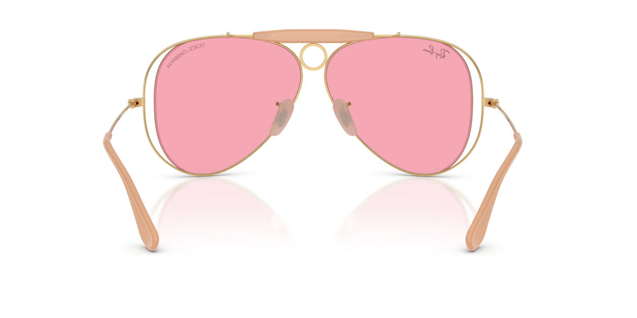 Metal Unisex Sunglass RB3138M – Gold / Pink