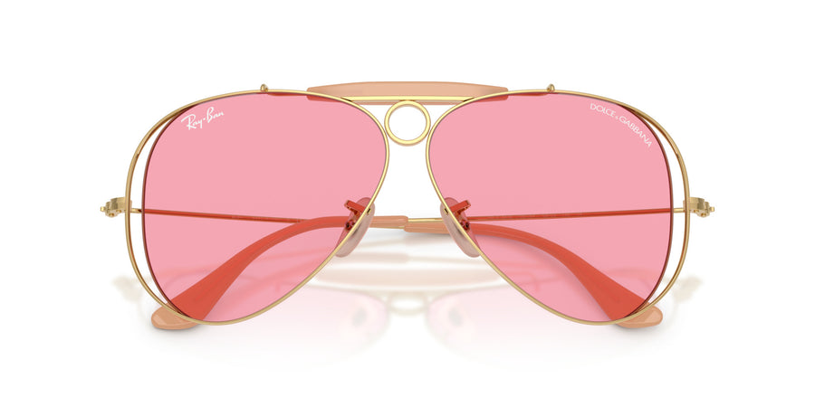Metal Unisex Sunglass RB3138M – Gold / Pink