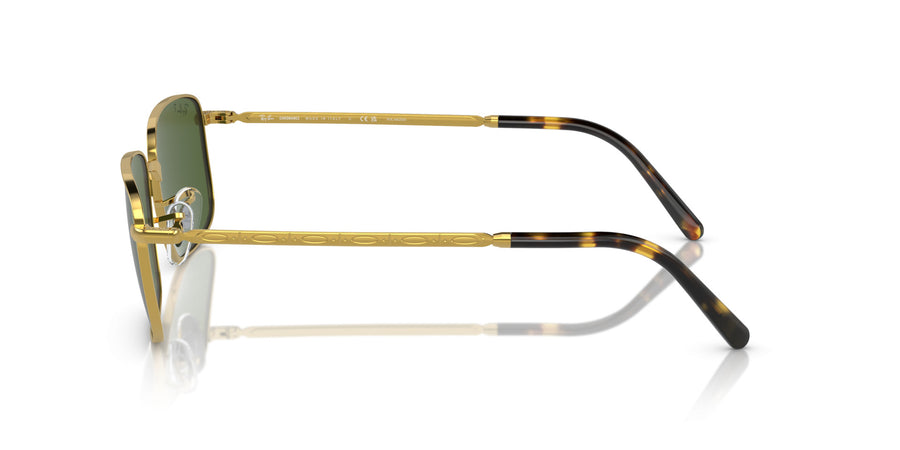 Metal Unisex Sunglass RB3717 – Gold / Polar Dark Green