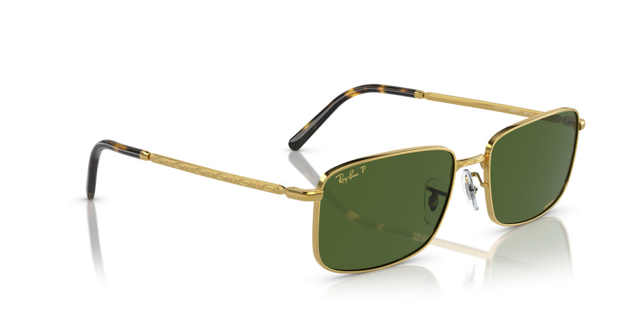 Metal Unisex Sunglass RB3717 – Gold / Polar Dark Green