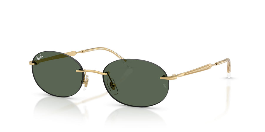 Metal Unisex Sunglass RB3767 – Gold / Dark Green