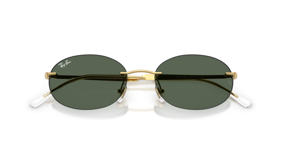 Metal Unisex Sunglass RB3767 – Gold / Dark Green