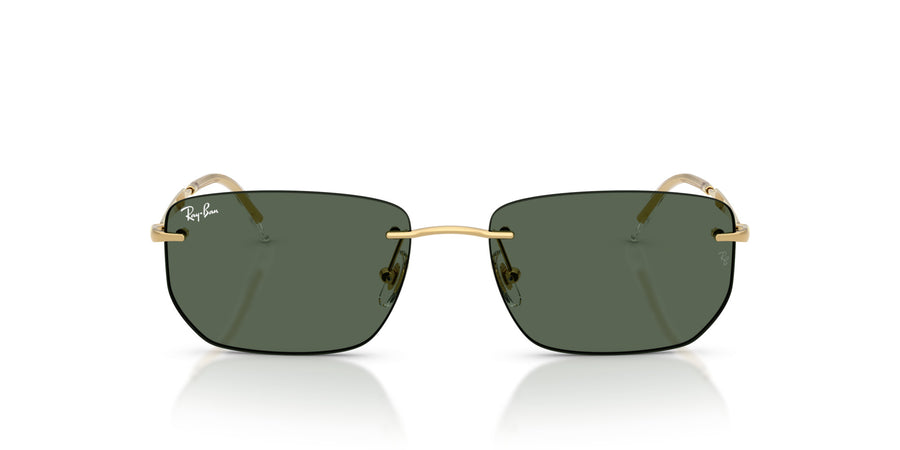 Metal Unisex Sunglass RB3768 – Gold / Dark Green