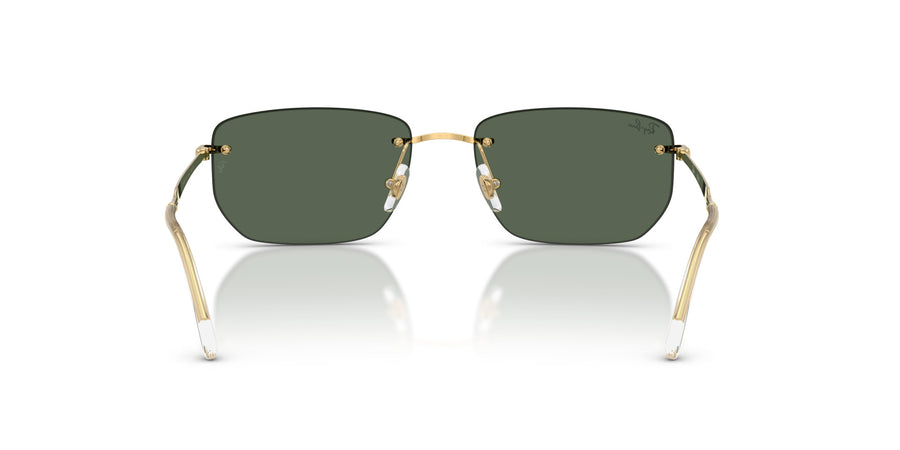 Metal Unisex Sunglass RB3768 – Gold / Dark Green