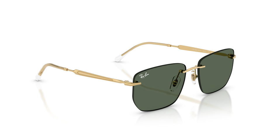 Metal Unisex Sunglass RB3768 – Gold / Dark Green