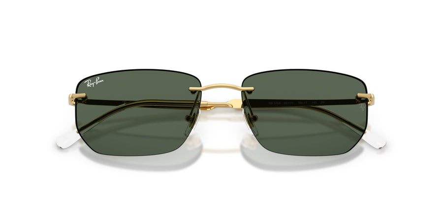 Metal Unisex Sunglass RB3768 – Gold / Dark Green