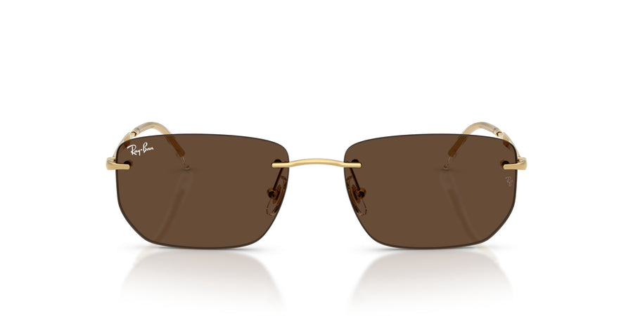 Metal Unisex Sunglass RB3768 – Gold / Dark Brown