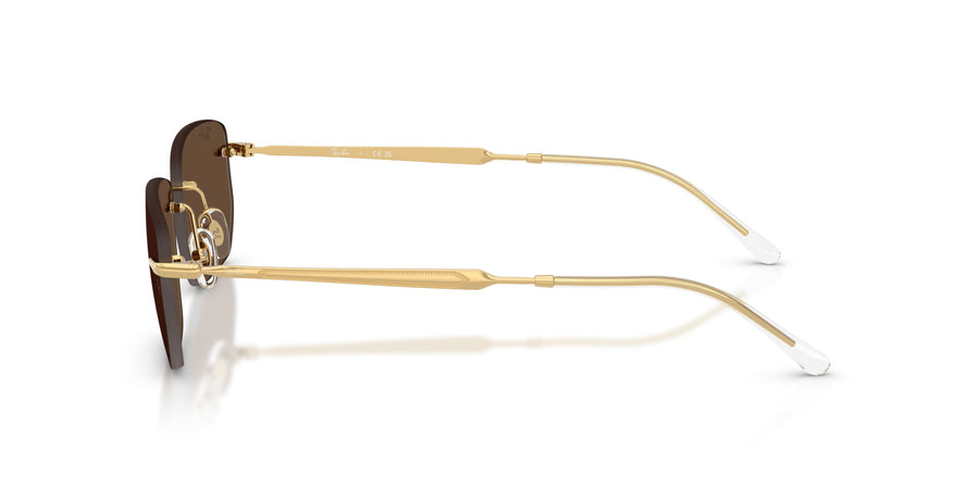 Metal Unisex Sunglass RB3768 – Gold / Dark Brown