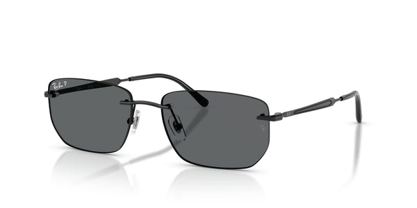 Metal Unisex Sunglass RB3768 – Black / Dark Grey Polar