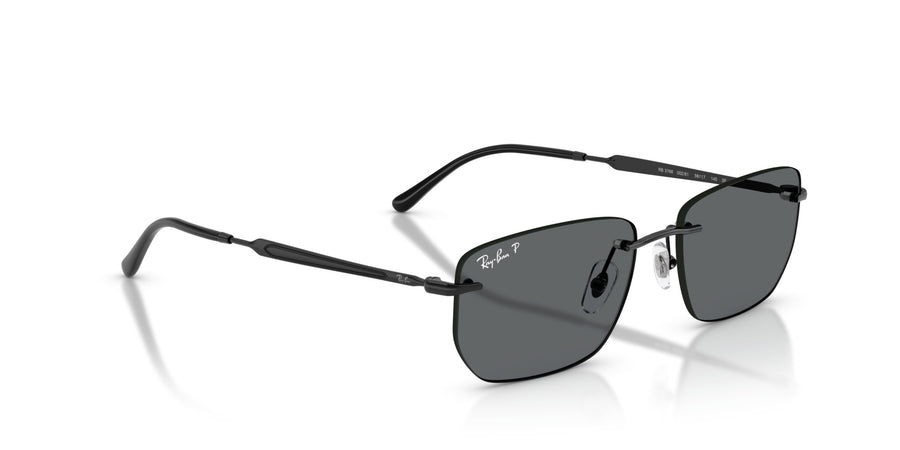 Metal Unisex Sunglass RB3768 – Black / Dark Grey Polar