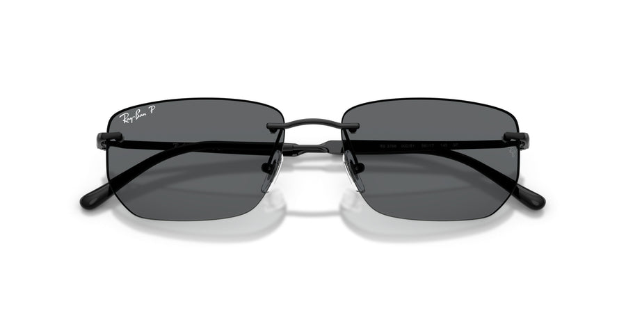 Metal Unisex Sunglass RB3768 – Black / Dark Grey Polar