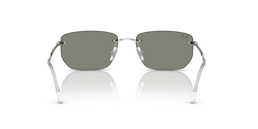Metal Unisex Sunglass RB3768 – Silver / Green Mirror Green