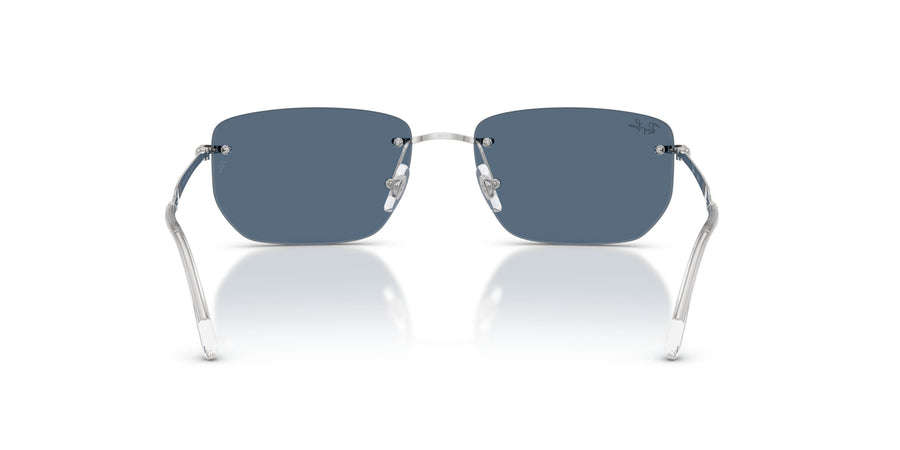 Metal Unisex Sunglass RB3768 – Silver / Dark Blue