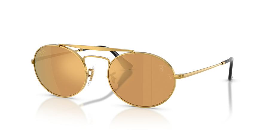 Metal Unisex Sunglass RB3775M – Gold / Light Brown Mirror Gold