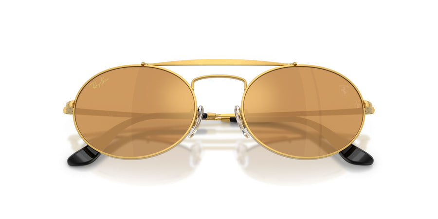 Metal Unisex Sunglass RB3775M – Gold / Light Brown Mirror Gold