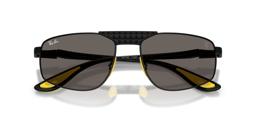Metal Unisex Sunglass RB3776M – Black / Dark Grey