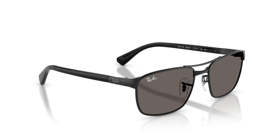 Metal Unisex Sunglass RB3778 – Black / Dark Grey