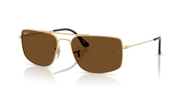 Metal Unisex Sunglass RB3779 – Gold / Polar Brown
