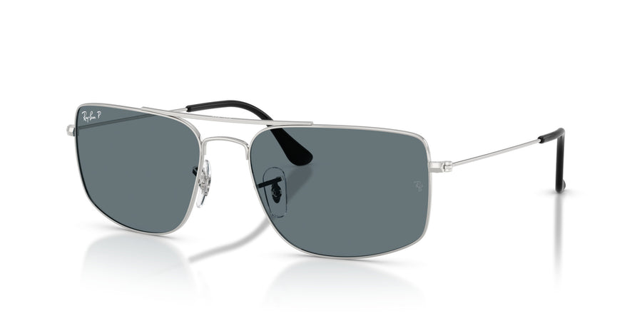 Metal Unisex Sunglass RB3779 – Silver / Dark Blue Polar