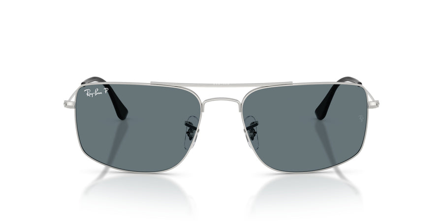 Metal Unisex Sunglass RB3779 – Silver / Dark Blue Polar
