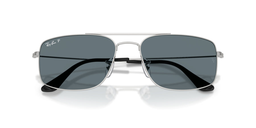 Metal Unisex Sunglass RB3779 – Silver / Dark Blue Polar