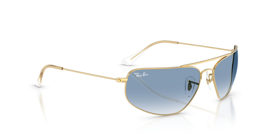 Metal Unisex Sunglass RB3780 – Gold / Clear Gradient Blue
