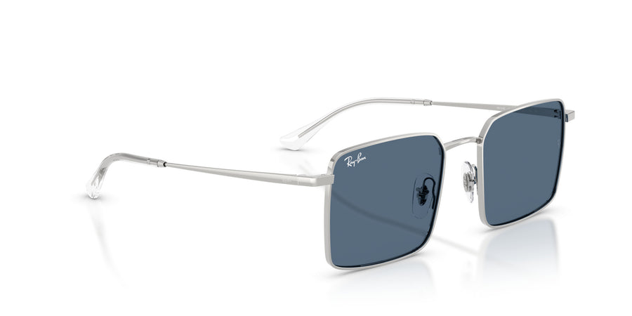Metal Unisex Sunglass RB3782 – Silver / Dark Blue