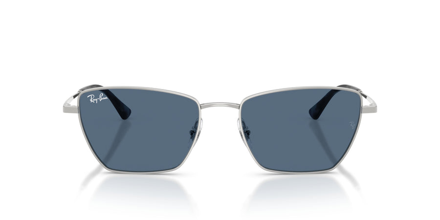 Metal Unisex Sunglass RB3783 – Silver / Dark Blue