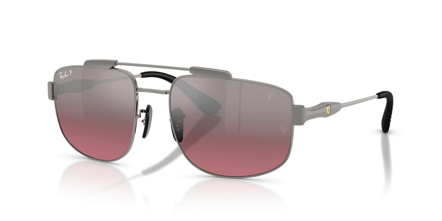 Metal Unisex Sunglass RB3789M – Gunmetal / Polar Wine Grad Silver
