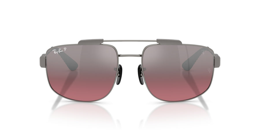 Metal Unisex Sunglass RB3789M – Gunmetal / Polar Wine Grad Silver