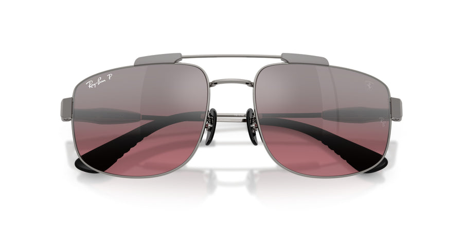 Metal Unisex Sunglass RB3789M – Gunmetal / Polar Wine Grad Silver