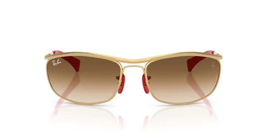 Metal Unisex Sunglass RB3819M – Gold / Clear Gradient Brown