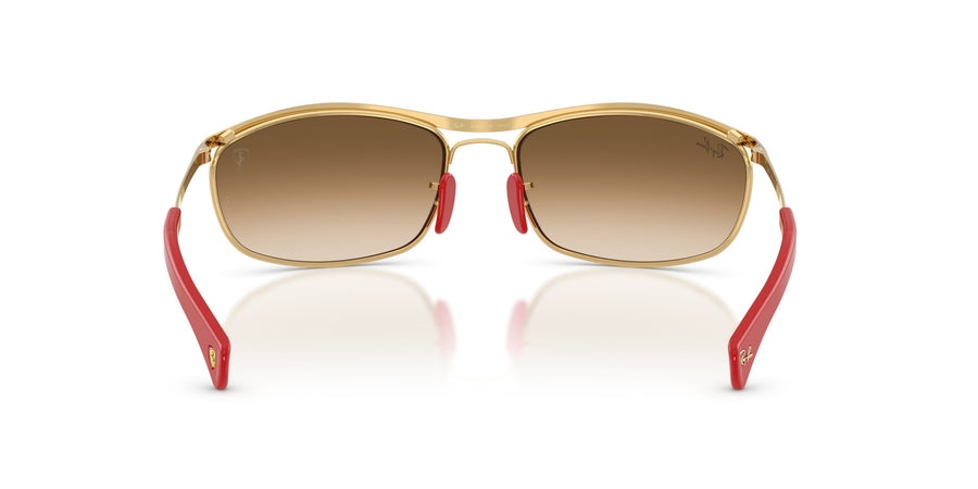 Metal Unisex Sunglass RB3819M – Gold / Clear Gradient Brown